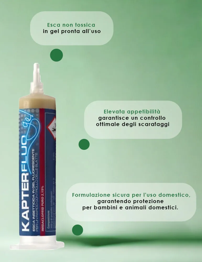 Gel Insetticida Blatte e Scarafaggi KapterFluo 35g | EkonoreShop