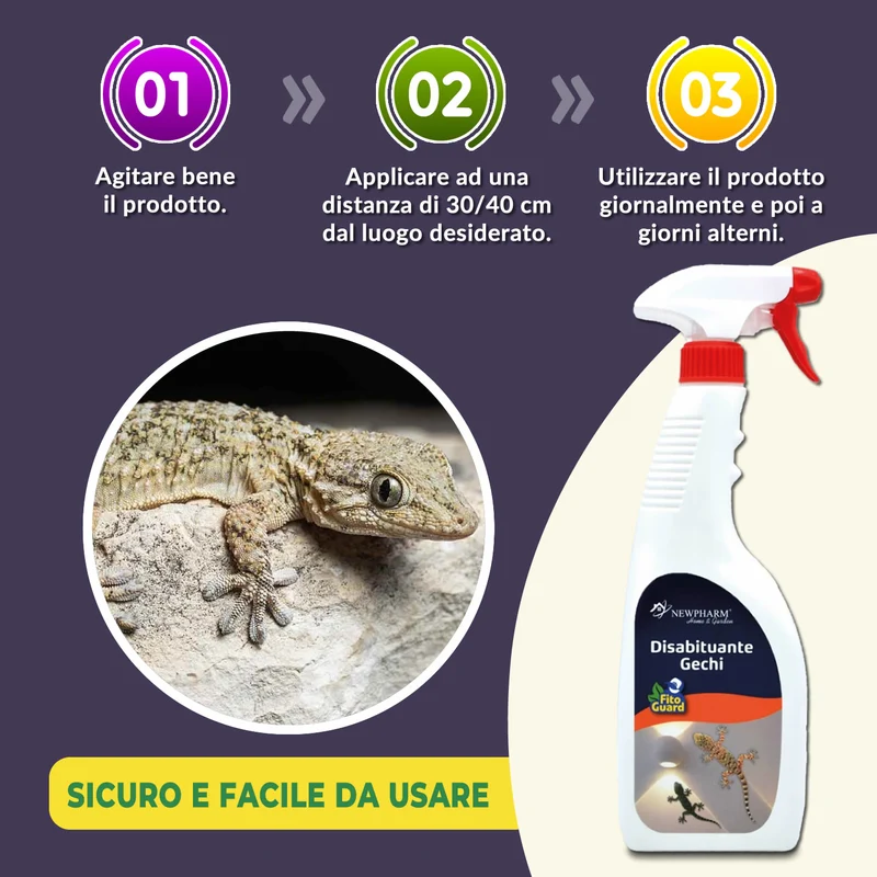 Disabituante Repellente Naturale Gechi e Lucertole Spray