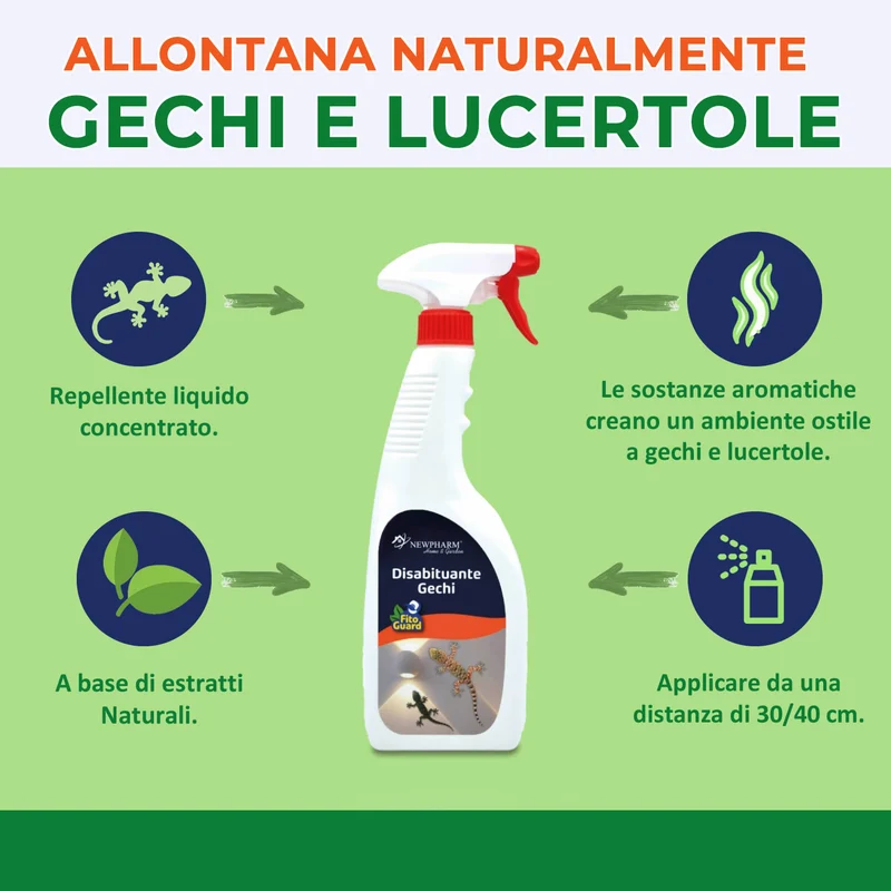 Disabituante Repellente Naturale Gechi e Lucertole Spray