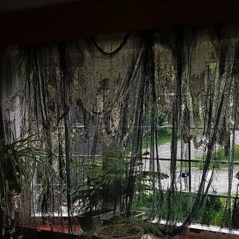 Halloween Decorations and Ornaments Black Scary Fabric for a Haunted House Party