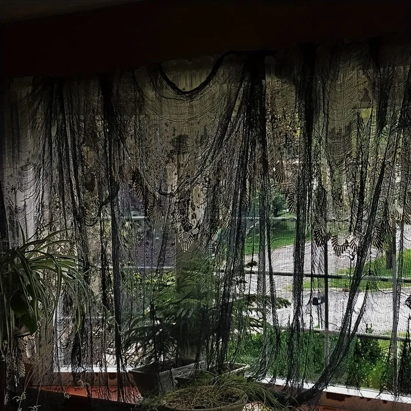 Halloween Decorations and Ornaments Black Scary Fabric for a Haunted House Party