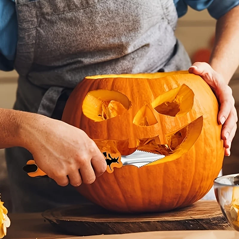 Halloween Pumpkin Carving Tool Set, 7-Piece Stainless Steel Knife Set