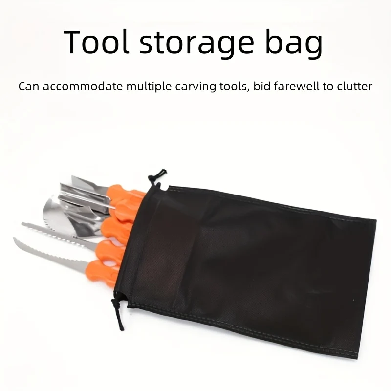 Halloween Pumpkin Carving Tool Set, 7-Piece Stainless Steel Knife Set