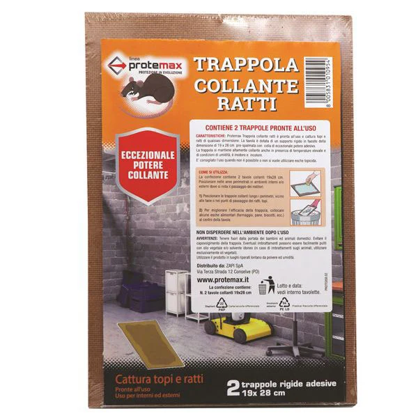 Tavoletti Colla Per Topi 2pz 28x19cm