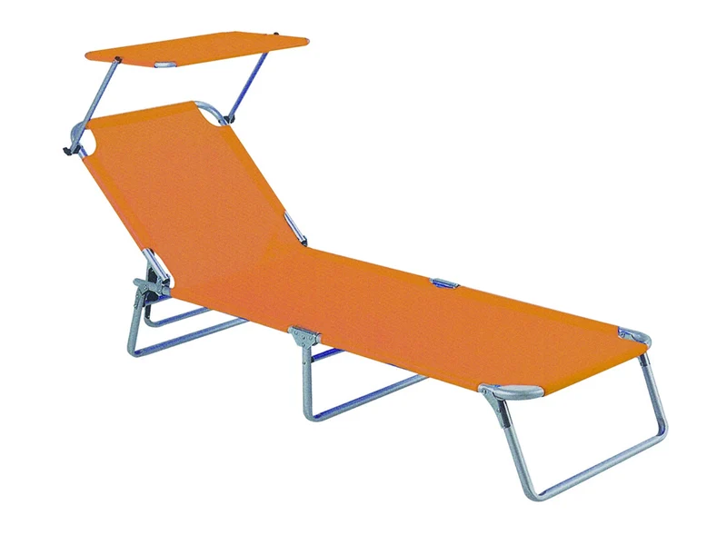 Lettino Sand pieghevole 186x54x24cm arancione