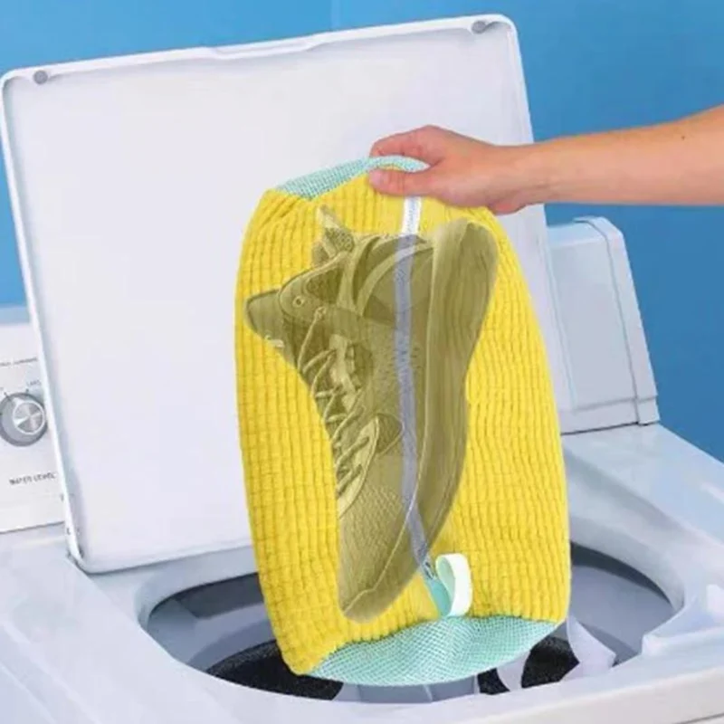 CleanStep – Schoenwaszak met borstel & ritssluiting voor wasmachine