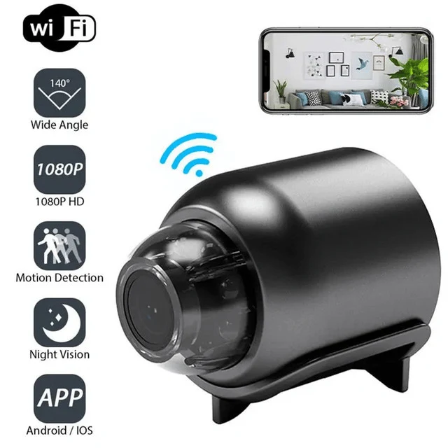 SafeView Mini WLAN-camera – Draadloos 1080P HD met Nachtzicht