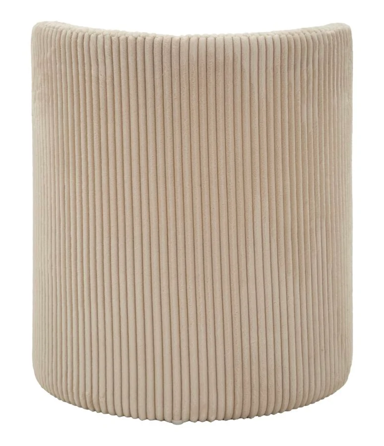 Puff da Toletta Dublino con Contenitore Ø47x53 cm in MDF e Spugna e Poliestere Bianco