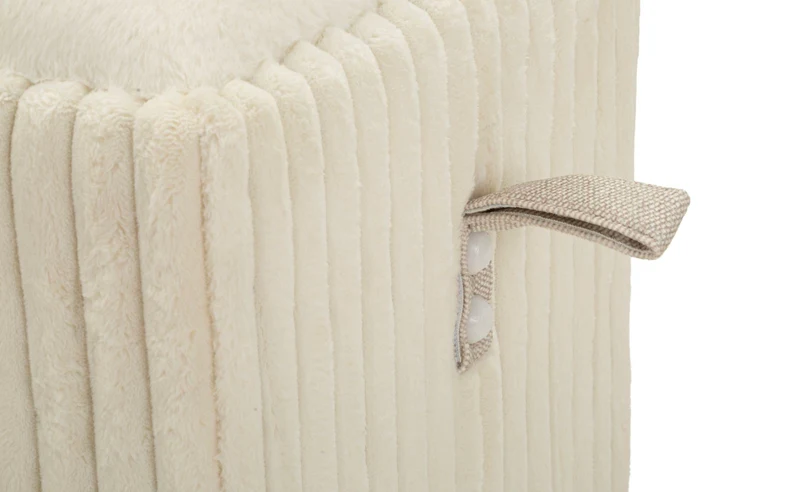 Panca con Contenitore Goteborg 113x41x44 cm in MDF e Spugna e Poliestere Bianco