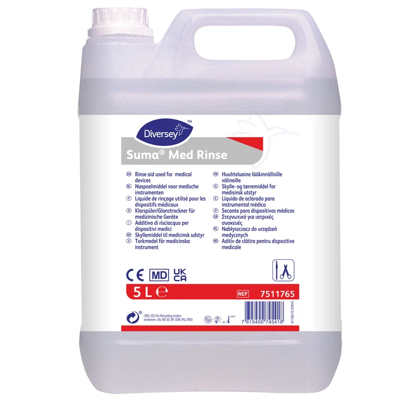 Additivo di risciacquo per dispositivi medici Diversey Suma Med Rinse 2x5 litri DISPONIBILE IN 7 GIORNI LAVORATIVI