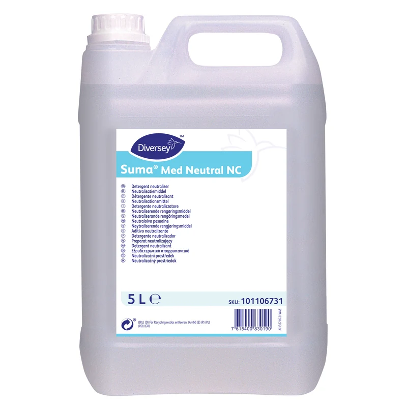 Risciacquo neutralizzante per attrezzature di laboratorio Diversey Suma Med Neutral NC 2x5 litri DISPONIBILE IN 7 GIORNI LAVORATIVI