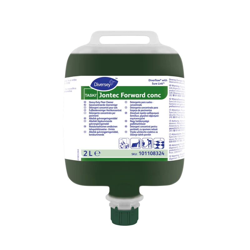 Detergente alcalino a bassa schiuma per pavimenti Diversey TASKI Jontec Forward conc 2 litri DISPONIBILE IN 7 GIORNI LAVORATIVI