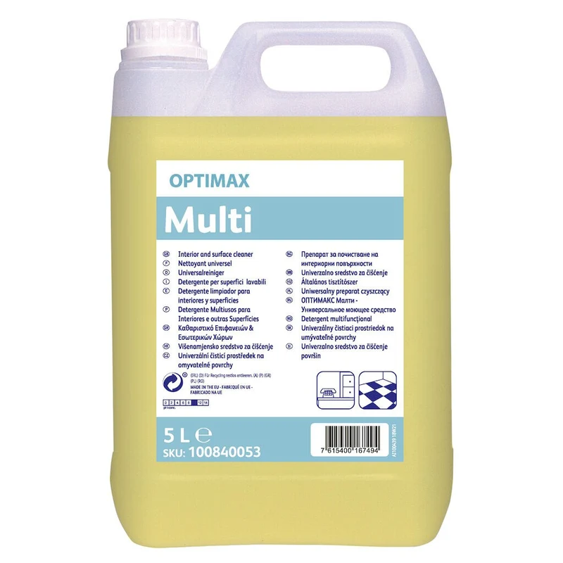Detergente multiuso per superfici e pavimenti Diversey OPTIMAX Multi 5 litri DISPONIBILE IN 7 GIORNI LAVORATIVI