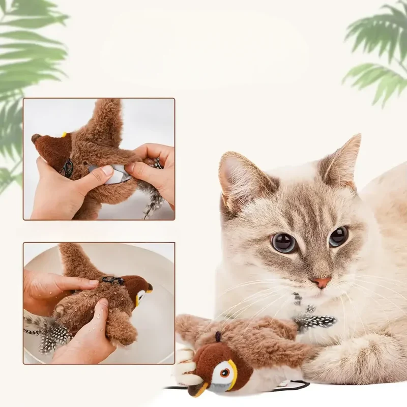 Engaging Fluttering Bird Toy for Cats
