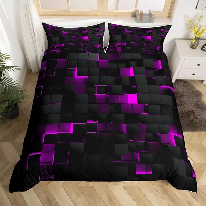Modern Geometric 3-Piece Bedding Set
