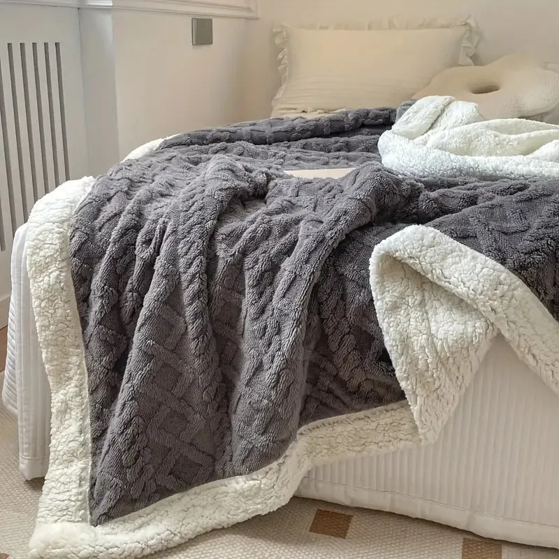 Soft Double-Sided Sherpa Fleece Blanket
