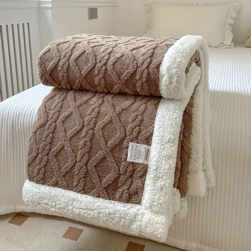 Soft Double-Sided Sherpa Fleece Blanket