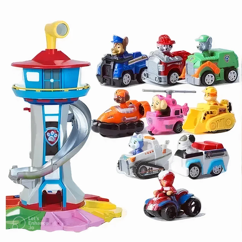 Creative Tower Set with Car Tracks