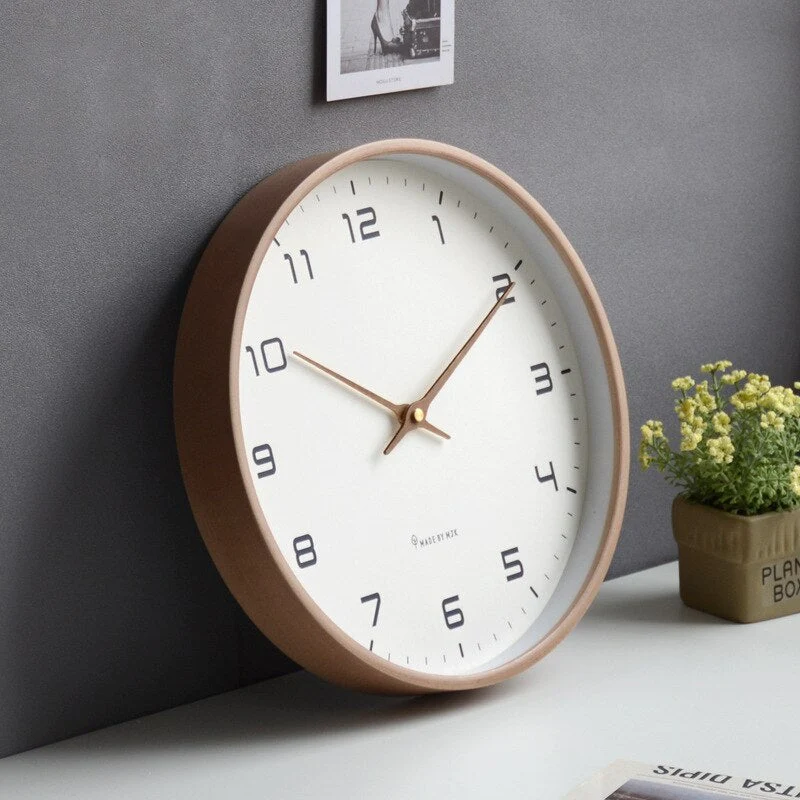 Elegant Wooden Wall Clock – Scandinavian Minimalist Design