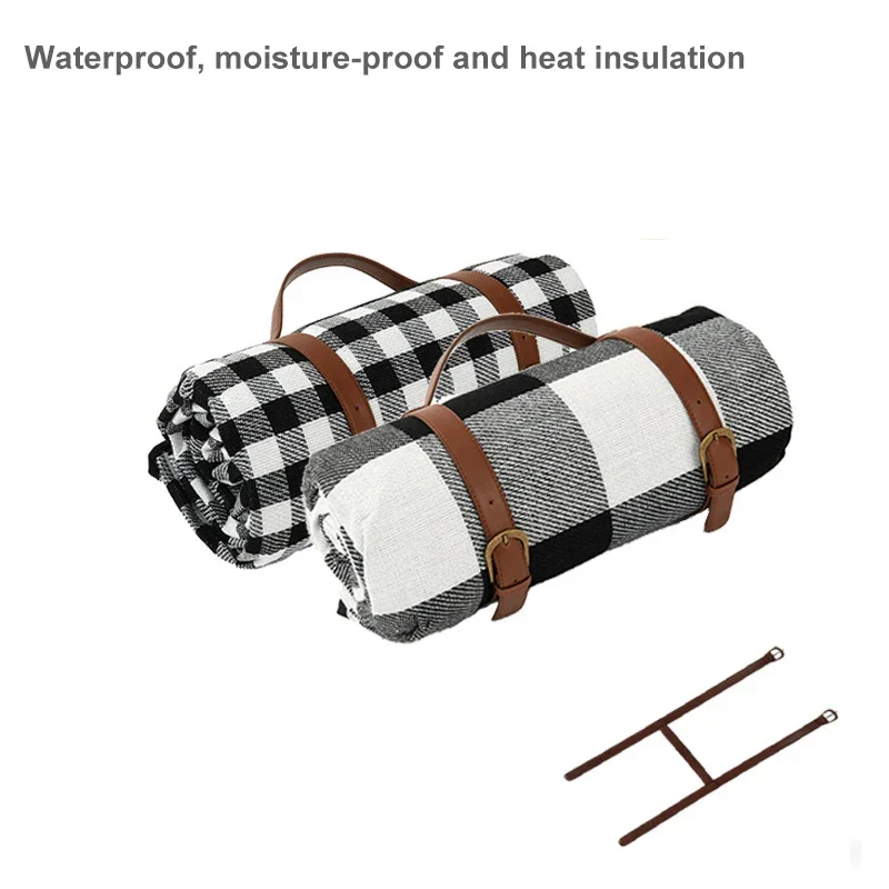 Elegant Checkered Picnic Blanket for Outdoor Relaxation