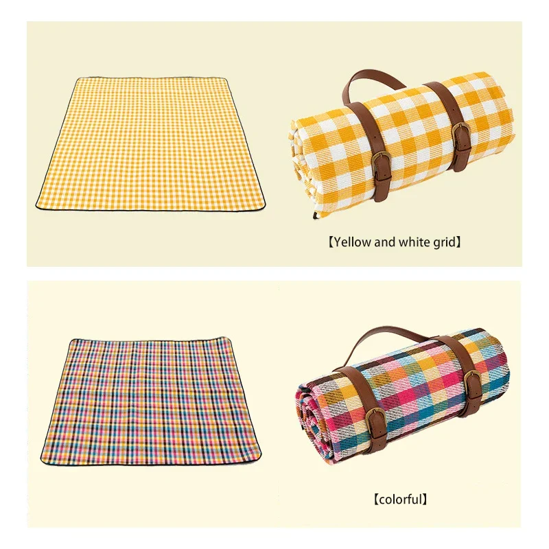 Elegant Checkered Picnic Blanket for Outdoor Relaxation