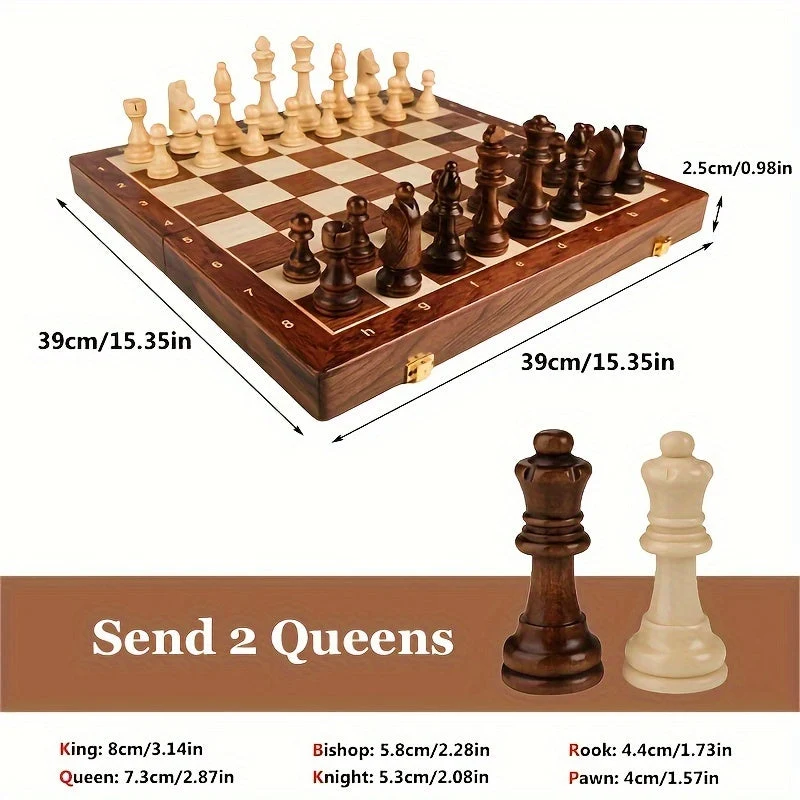 Elegant Wooden Chess Set for Professionals