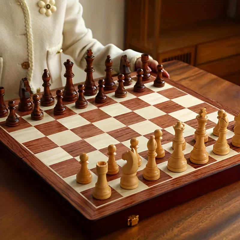 Elegant Wooden Chess Set for Professionals