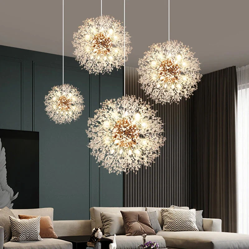 Striking LED pendant chandelier