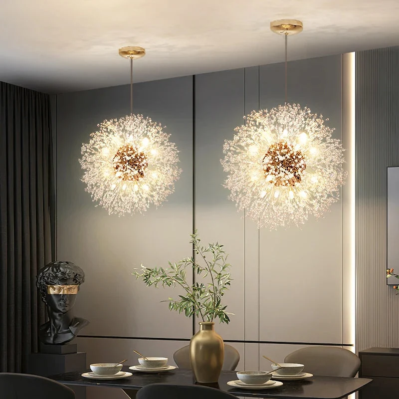Striking LED pendant chandelier