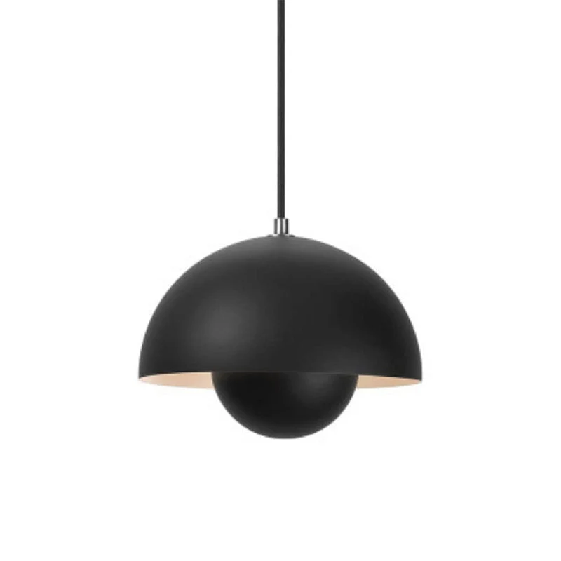 Modern pendant lamp with floating spherical glow