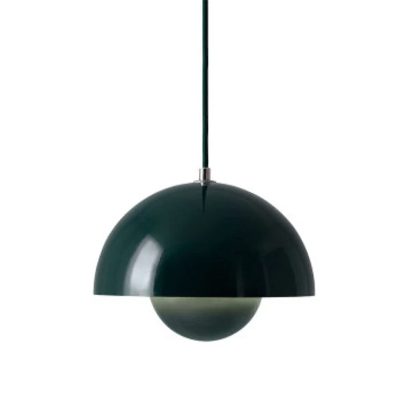 Modern pendant lamp with floating spherical glow
