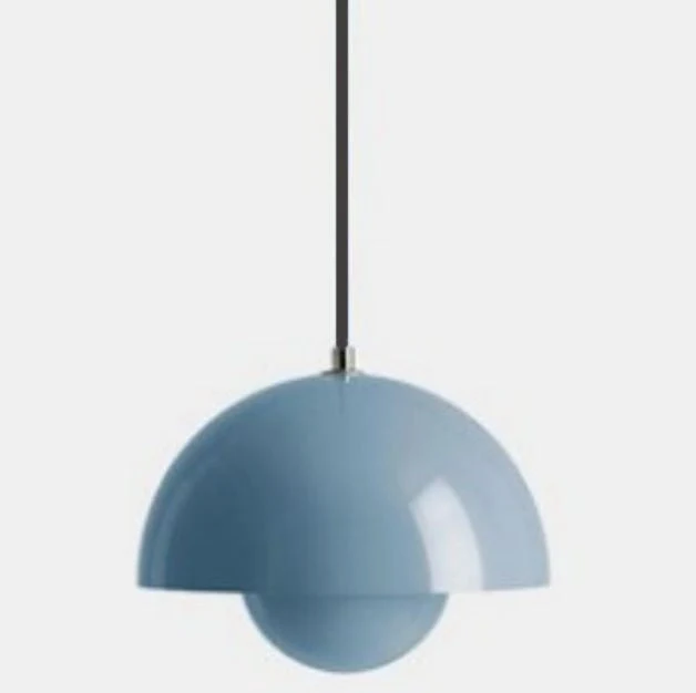 Modern pendant lamp with floating spherical glow