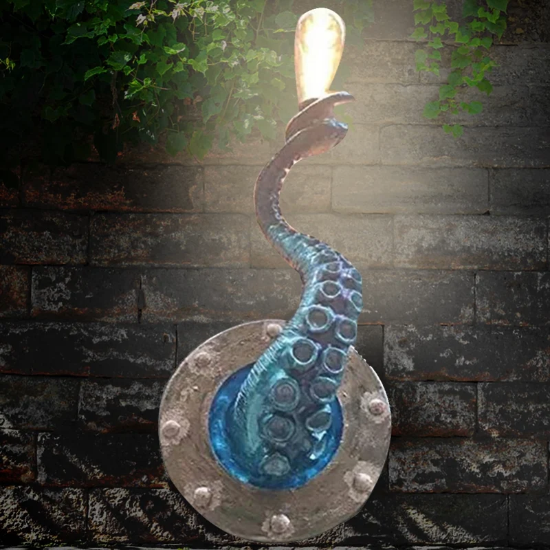 Contemporary wall lamp inspired by tentacles