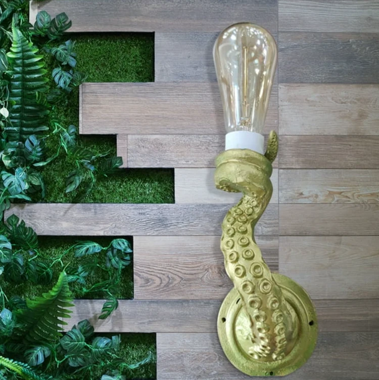 Contemporary wall lamp inspired by tentacles
