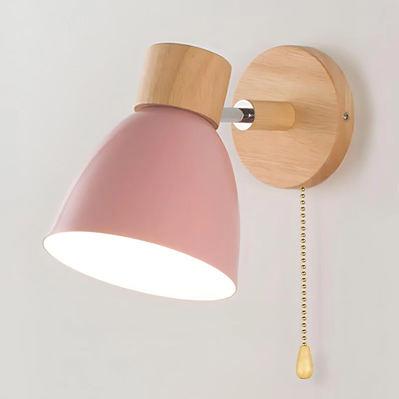 Warm Scandinavian wall sconce with convenient switch