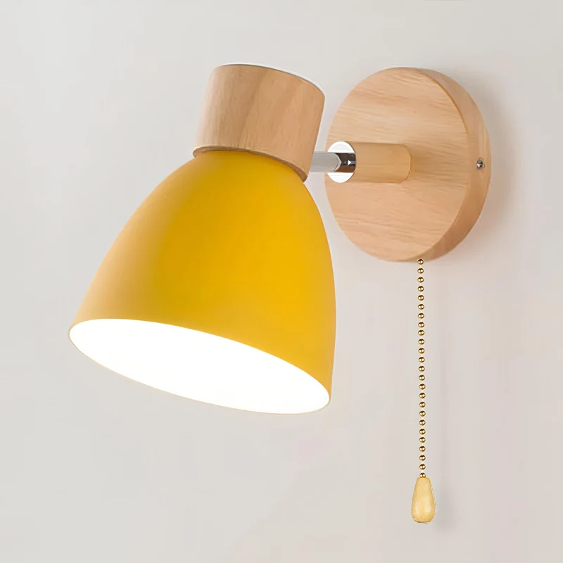 Warm Scandinavian wall sconce with convenient switch