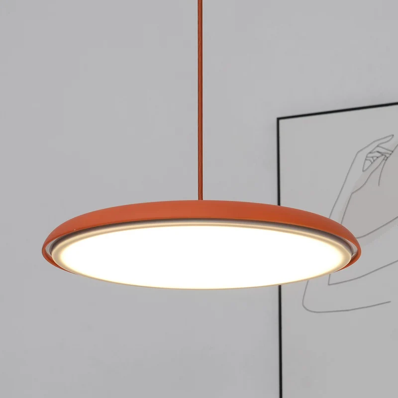 Minimalist round LED pendant lamp
