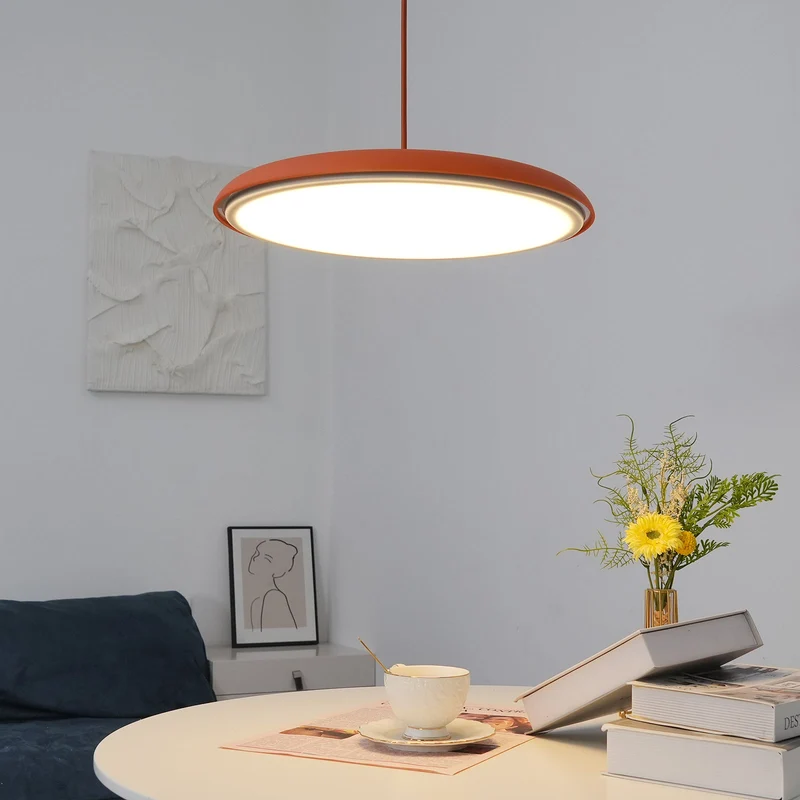 Minimalist round LED pendant lamp