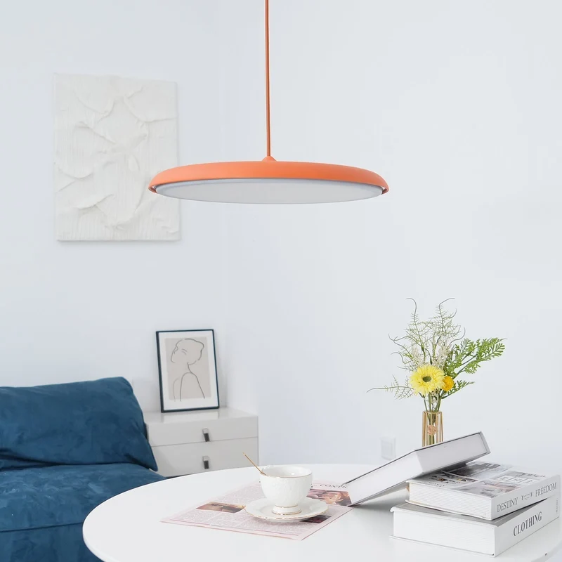 Minimalist round LED pendant lamp
