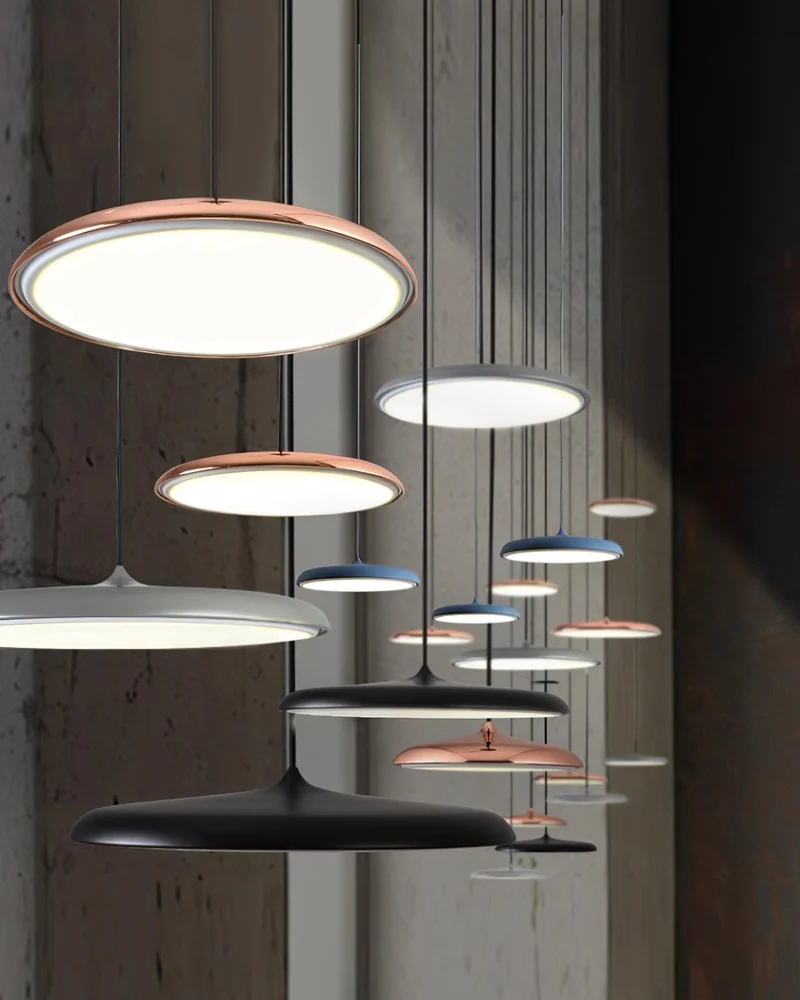 Minimalist round LED pendant lamp