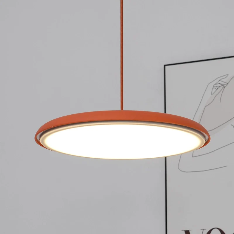 Minimalist round LED pendant lamp