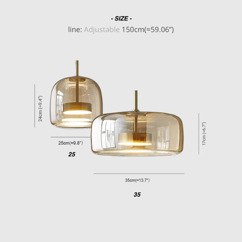 Modern Minimalist Glass Pendant Lamp Ceiling Lighting