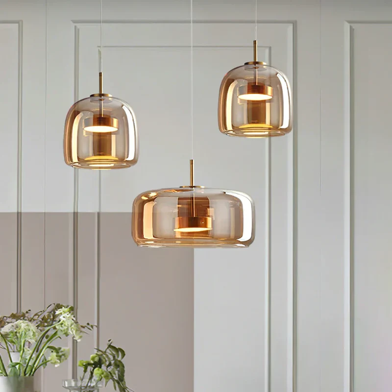 Modern Minimalist Glass Pendant Lamp Ceiling Lighting