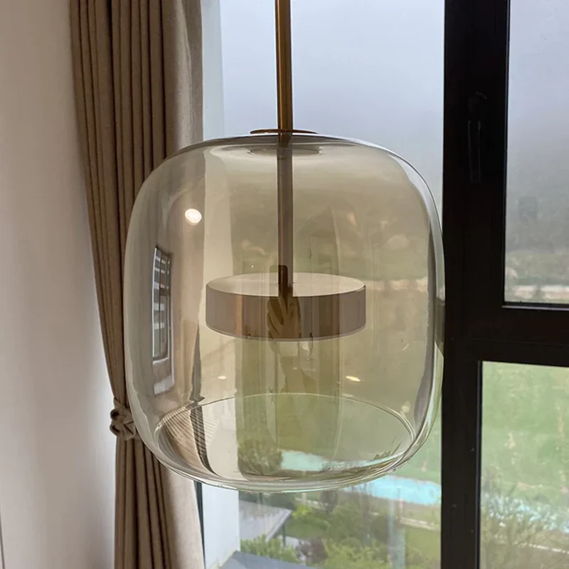 Modern Minimalist Glass Pendant Lamp Ceiling Lighting