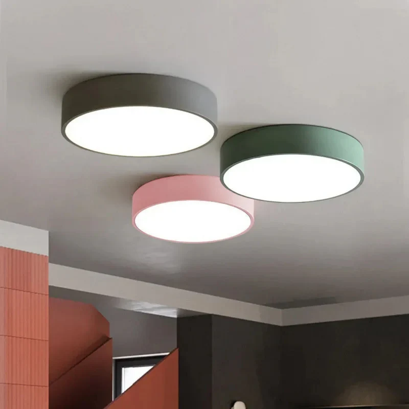 Slim Round Modern Flat LED Ceiling Lamp with Warm Light