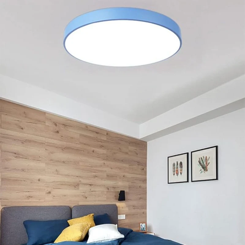Slim Round Modern Flat LED Ceiling Lamp with Warm Light