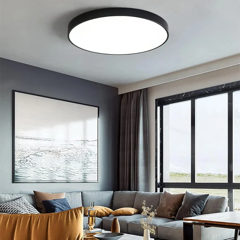 Slim Round Modern Flat LED Ceiling Lamp with Warm Light