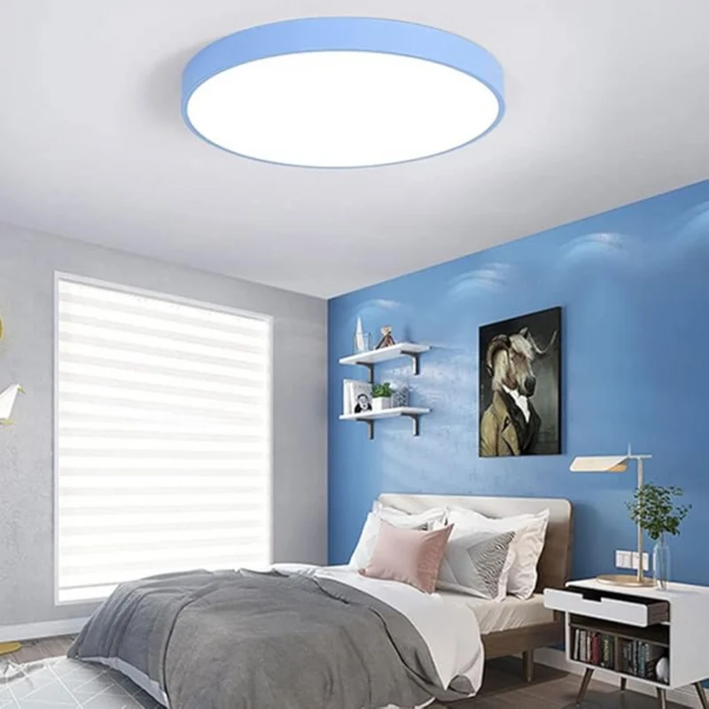 Slim Round Modern Flat LED Ceiling Lamp with Warm Light