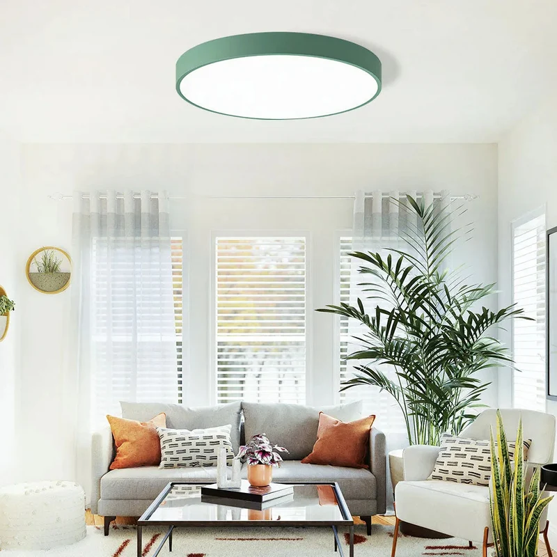 Slim Round Modern Flat LED Ceiling Lamp with Warm Light