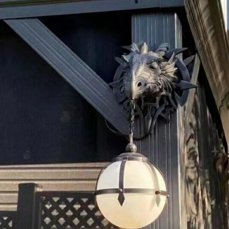 Dragon Wall Lamp – Medieval Fantasy Decoration